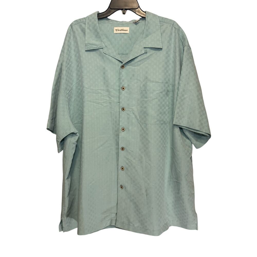 Caribbean Men's short sleeve button-down shirt‎ Size 3X